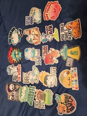 18 Chubble Gum Stickers Collection - Colorful Character Set